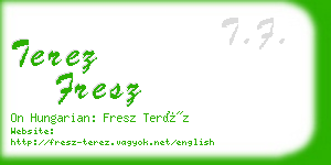 terez fresz business card